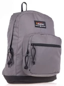 Kaukko Gri Üç Bölmeli Okul ve Günlük Sırt Çantası - (Erkek) Ortaokul, Lise, Kolej - 1