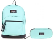 Kaukko Mint Üç Bölmeli Okul Günlük Sırt Çantası ve Kalemlik Seti (Kız ve Erkek) thumbnail 1