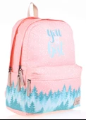 Kaukko Layer Pembe Yeşil Okul ve Günlük Sırt Çantası - Mountain - Kız - 1