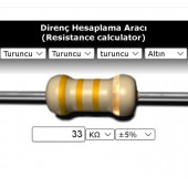 OEM 33 Kr (Kiloohm) Direnç 1/4 Watt (5 Adet) - 1