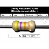 OEM 47 Kr (Kiloohm) Direnç 1/4 Watt (5 Adet) - 1
