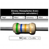 OEM 56 Kr (Kiloohm) Direnç 1 Watt (5 Adet) thumbnail 1