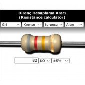 OEM 82 Kr (Kiloohm) Direnç 1/4 Watt (5 Adet) - 1