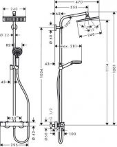 Hansgrohe Crometta E240 Termostatik Duş Kolonu - 2