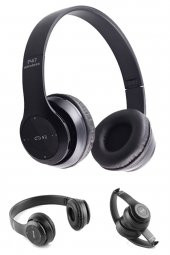 Xiaomi Redmi Note 9 Pro Max Uyumlu P47 Kulaküstü Bluetooth Kulaklık Siyah Bt 5.0+Edr - 1