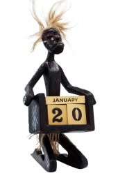 Ahşap Primitif Aborjin Takvim El Yapımı thumbnail 6