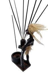 Ahşap Primitif Aborjin Tütsülük El Yapımı thumbnail 9