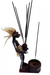 Ahşap Primitif Aborjin Tütsülük El Yapımı thumbnail 10