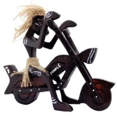 Ahşap Primitif Aborjin Motorcu El Yapımı thumbnail 1