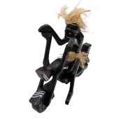 Ahşap Primitif Aborjin Motorcu El Yapımı thumbnail 3