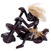 Ahşap Primitif Aborjin Motorcu El Yapımı thumbnail 5