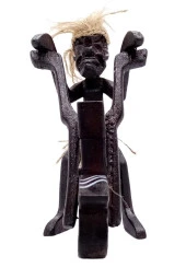 Ahşap Primitif Aborjin Motorcu El Yapımı thumbnail 8