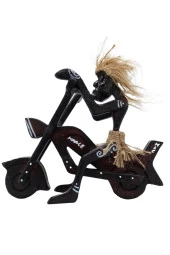 Ahşap Primitif Aborjin Motorcu El Yapımı thumbnail 9