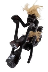 Ahşap Primitif Aborjin Motorcu El Yapımı thumbnail 11