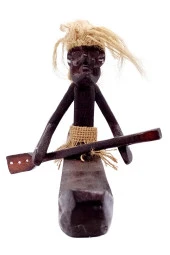 Ahşap Primitif Aborjin Tekli Kano El Yapımı thumbnail 9