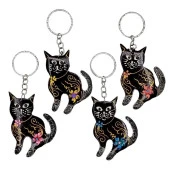 Hindistan Cevizi Kedi Anahtarlık Dörtlü Hediyelik Paket thumbnail 1