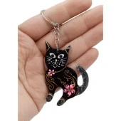 Hindistan Cevizi Kedi Anahtarlık Dörtlü Hediyelik Paket thumbnail 3