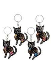 Hindistan Cevizi Kedi Anahtarlık Dörtlü Hediyelik Paket thumbnail 4