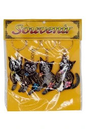 Hindistan Cevizi Kedi Anahtarlık Dörtlü Hediyelik Paket thumbnail 5