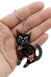 Hindistan Cevizi Kedi Anahtarlık Dörtlü Hediyelik Paket thumbnail 6