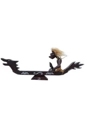 Ahşap Primitif Aborjin Dragon Ejderha Tütsülük El Yapımı thumbnail 7