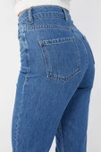 Kadın Mom Jean Pantolon Mavi - 6