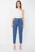 Kadın Mom Jean Pantolon Mavi - 3