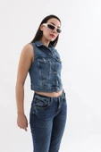 Banny Jeans Kadın Mavi Yelek - 3