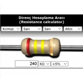 OEM 240 Kr (Kiloohm) Direnç 1/4 Watt (5 Adet) - 1