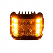 Off Road Motosiklet 45w 12 Led 10cm Beyaz Turuncu Çakarlı Kare Sis Farı Çalışma Lambası 1 Adet - 2