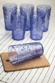 Akrilik Mavi 6lı Uzun Bardak & Su Meşrubat Bardağı 750 ml ( Büyük Boy & Cam Değildir ) - 1