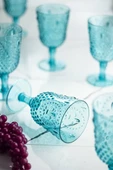Akrilik Aquamarin Tekli Kadeh & Su Meşrubat Kahve Yanı Bardağı 450 ml ( Cam Değildir ) - 3