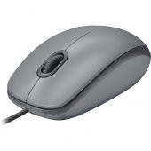 Logitech M110 Sessiz Tam Boyutlu Kablolu Usb-A Bağlantılı Optik Mouse - Gri - 1
