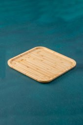 Acar 25 Bambu Kare Sunumluk Tabak 20 Cm - 1