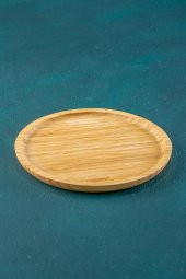 Acar 28 Bambu Yuvarlak Sunumluk Tabak 20 Cm - 1