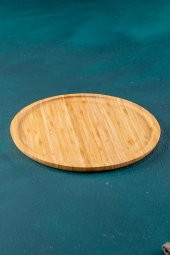 Acar 29 Bambu Yuvarlak Sunumluk Tabak 25 Cm - 1