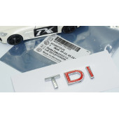 DK Tuning TDi Çift Kırmızı Bagaj Krom ABS Yazı Logo Volkswagen İle Uyumlu - 5