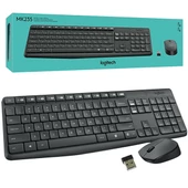 LOGITECH MK235 Q TR KABLOSUZ KLAVYE MOUSE SET GRİ - 1