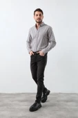 Erkek Siyah Düz Kesim Jean Pantolon - 3