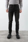 Erkek Siyah Düz Kesim Jean Pantolon - 8