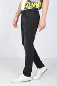 Erkek Siyah Straight Fit Jean Pantolon thumbnail 3