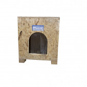Melada Kedi Evi Dış Ortam Uygun Ahşap Kedi Evi OSB 40x37x34 cm - 3