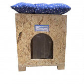 Melada Kedi Evi Dış Ortam Uygun Ahşap Kedi Evi OSB Minderli 40x37x34 cm - 3