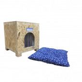 Melada Kedi Evi Dış Ortam Uygun Ahşap Kedi Evi OSB Minderli 40x37x34 cm - 5