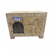 Melada Kedi Evi Dış Ortam Uygun Ahşap Kedi Evi OSB 53x41x35 cm - 5