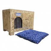 Melada Kedi Evi Dış Ortam Uygun Ahşap Kedi Evi OSB Minderli 53x41x35 cm - 1