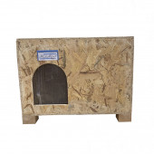 Melada Kedi Evi Dış Ortam Uygun Ahşap Kedi Evi OSB Minderli 53x41x35 cm - 2