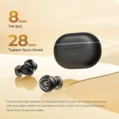Soundpeats Mini Pro HS ANC Bluetooth 5.2 Hi-Res Kulak İçi Kulaklık Siyah - 3