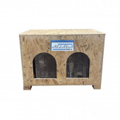 Melada Kedi Evi Dış Ortam Uygun Ahşap Kedi Evi Double OSB 53x41x35 cm - 1