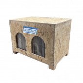 Melada Kedi Evi Dış Ortam Uygun Ahşap Kedi Evi Double OSB 53x41x35 cm - 2